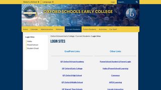 Login Sites - Oxford Schools Early College