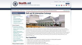 DoD and VA Information Exchange | Health.mil