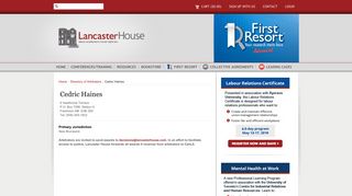Cedric Haines - Lancaster House | Resources | Directory of Arbitrators