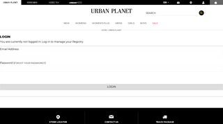 Login - Urban Planet