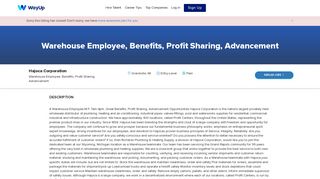 Hajoca Corporation: Warehouse Employee, Benefits, Profit Sharing ...