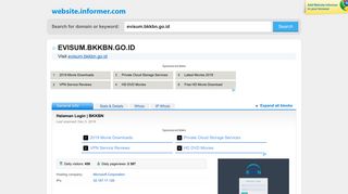 evisum.bkkbn.go.id at WI. Halaman Login | BKKBN - Website Informer