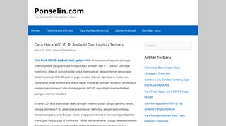 Cara Hack Wifi ID Di Android Dan Laptop Terbaru | Ponselin.com