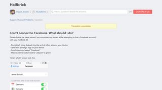 I can't connect to Facebook. What should I do? - Halfbrick Support