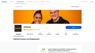 Halfords Careers and Employment | Indeed.co.uk
