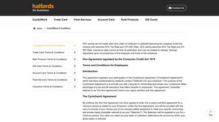 Cycle2Work Terms & Conditions - Halfords