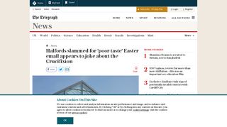 Halfords slammed for 'poor taste' Easter email appears to joke about ...