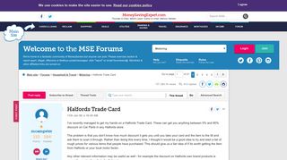 Halfords Trade Card - MoneySavingExpert.com Forums