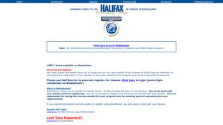 WebAdvisor - Halifax Community College