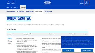 Halifax UK | Junior Cash ISA savings account | ISA