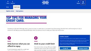 Halifax UK | Managing Credit Card Debt | Credit Cards