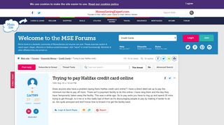 Trying to pay Halifax credit card online - MoneySavingExpert.com ...