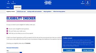 Halifax UK | Credit Cards | Eligibility Checker