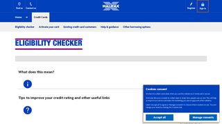 Halifax UK | Credit Cards | Eligibility Checker