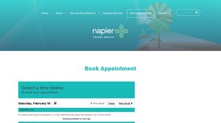 Book Appointment - Napier Travel Health - Halifax, Nova Scotia