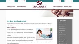 Benchmark Community Bank - Banking Options - Internet Banking