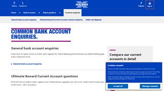 Halifax UK | Common Questions & Enquiries | Bank Accounts