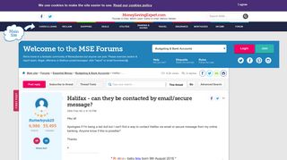 Halifax - can they be contacted by email/secure message ...