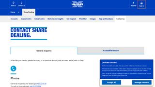 Halifax UK | Share Dealing Contact us | Sharedealing