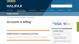 Accounts and Billing | Halifax Water | Halifax