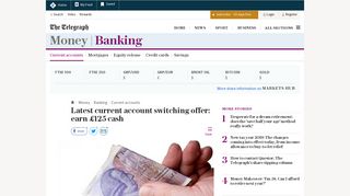 Latest current account switching offer: earn £125 cash - The Telegraph