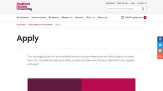 How and when to apply for accommodation | Sheffield Hallam University