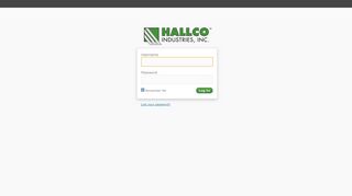 Hallco Industries - Secure Area › Log In
