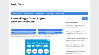 Renzenberger Driver Login - www.renzweb.com | Login Steps