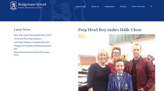 Prep Head Boy makes Halle Choir - Bridgewater School