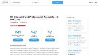 US Odessa: Field Professional Associate - II: MWD job in Odessa ...