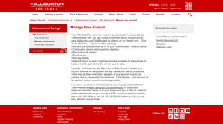 Manage Your Account - Halliburton
