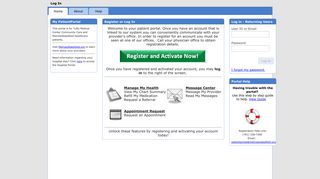 Patient Portal Home Page