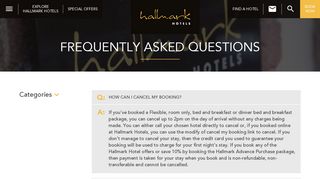 Frequently Asked Questions | Hallmark Hotels