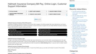 Hallmark Insurance Company Bill Pay, Online Login, Customer ...