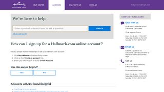 How can I sign up for a Hallmark.com online account?
