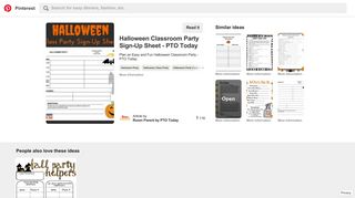 Halloween Classroom Party Sign-Up Sheet | Halloween + Harvest ...