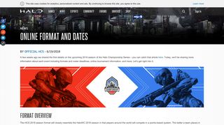 Online Format and Dates | Halo Championship Series | Halo ...