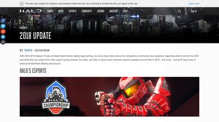 2018 Update | Halo Championship Series | Halo - Official Site
