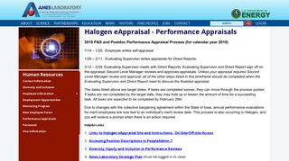 Halogen eAppraisal - Performance Appraisals | Ames Laboratory