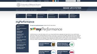 myPerformance | Human Resources | University of Missouri System