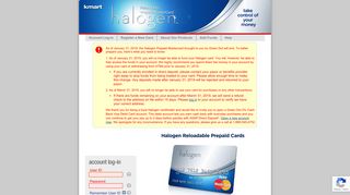 Halogen Reloadable Prepaid MasterCard