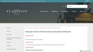 Halogen Online Performance Evaluation Software | City of Flagstaff ...