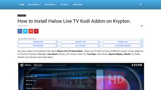 How to Install Halow Live TV Kodi Addon on Krypton / Firestick 2018