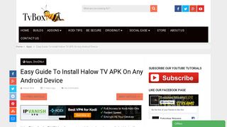Easy Guide To Install Halow TV APK On Any Android Device - TvBoxBee