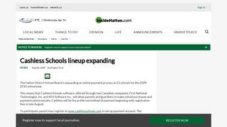 Cashless Schools lineup expanding | InsideHalton.com