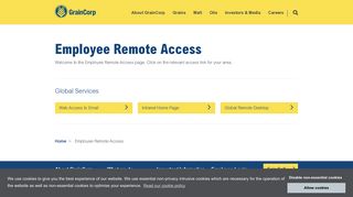 Employee Remote Access - GrainCorp