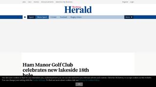 Ham Manor Golf Club celebrates new lakeside 18th hole - Worthing ...