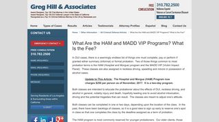 What Are the HAM and MADD VIP Programs? What Is the Fee ...