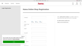 Login Registration | Hama DE