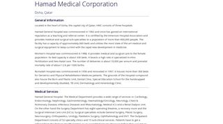 Hamad Medical Corporation - International Hospitals Recruitment